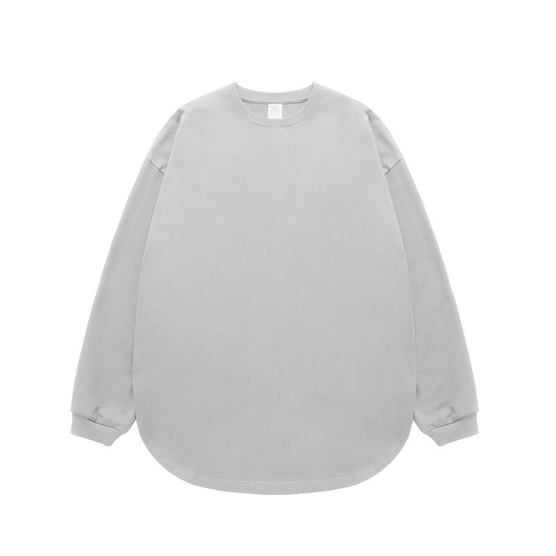 Curved Hem Essential Long Sleeve Tee