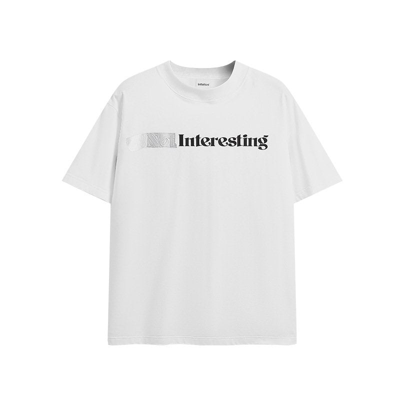 T-shirt imprimé style bande à col montant - Casual Cool redéfini 