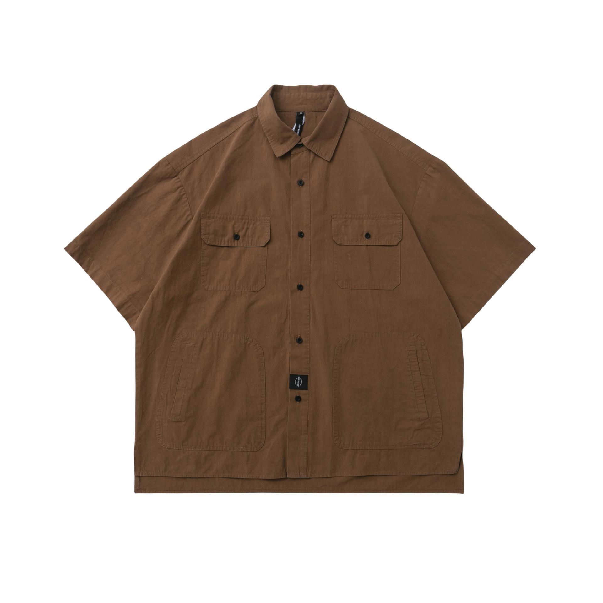 Custom-Crafted Multi-Pocket Cotton Retro Shirt