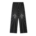 Bespoke Radiant Web Embroidered Denim Pants