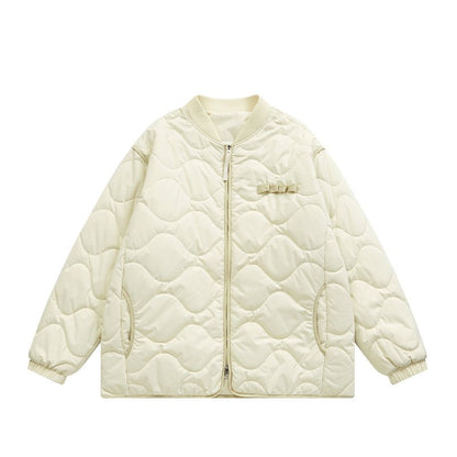 Loose Quilted Baseball Cotton Jacket