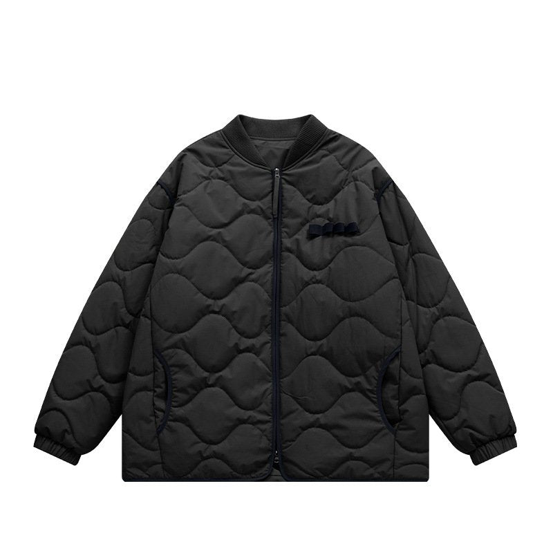 Loose Quilted Baseball Cotton Jacket