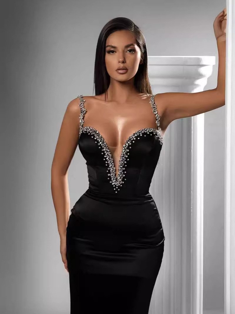 Night Gala Rhinestone Bodycon Dress