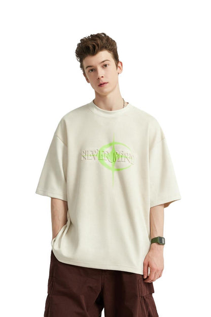 Urban Edge Oversized Suede-Print Tee