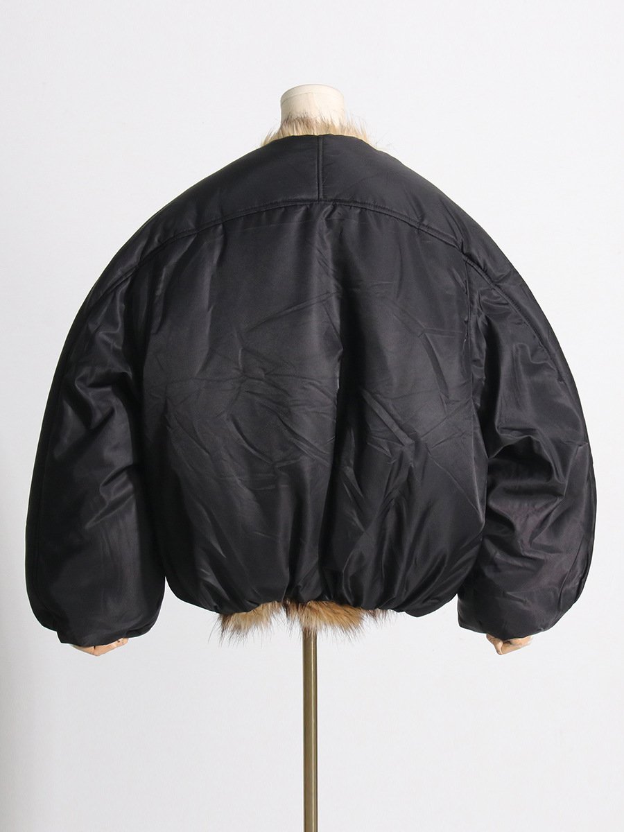 Chaqueta con cuello de piel sintética Chic Fusion 