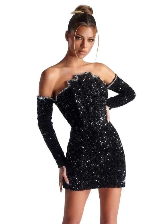 Starlight Sequin Off-Shoulder Dress