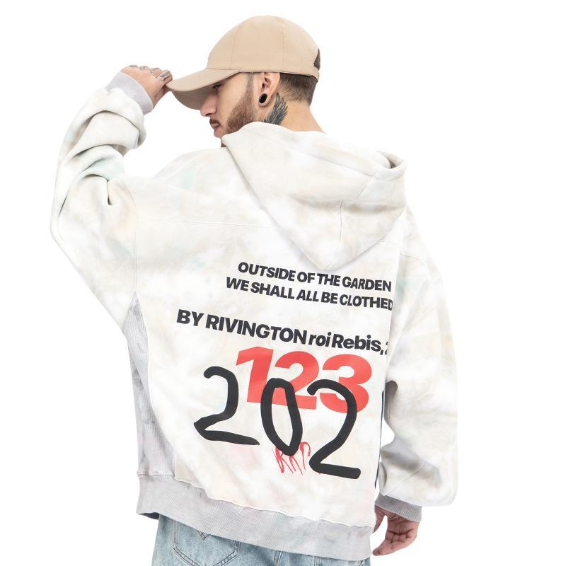 Custom Heavyweight Washed Vintage Number Print Oversized Hoodie