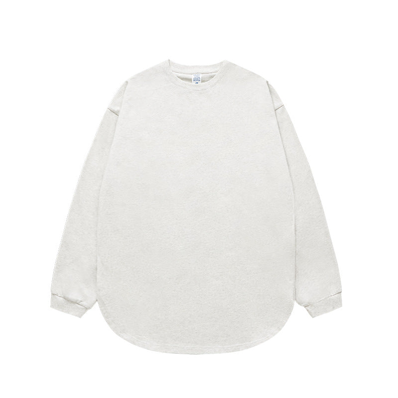 Curved Hem Essential Long Sleeve Tee