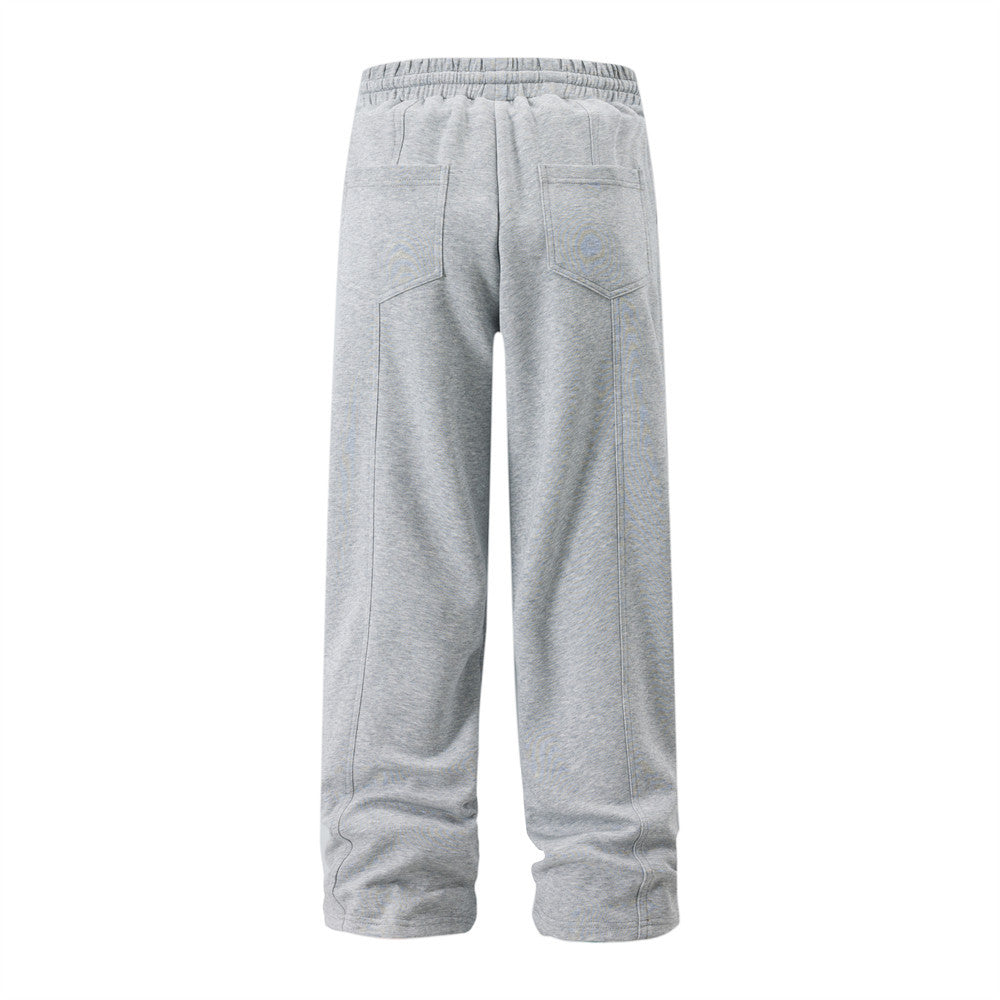 Custom Heather Grey Leisure Sweatpants