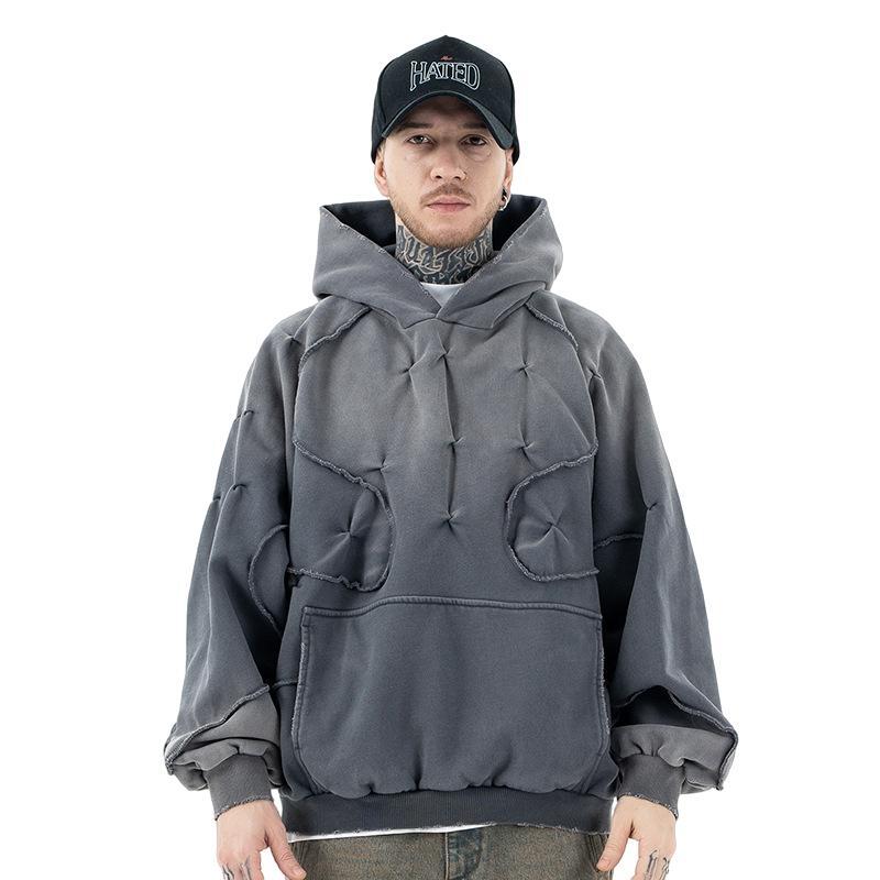 Customizable Quilted Gradient Hoodie for Progressive Streetwear Fashion