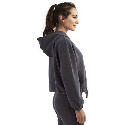 Eco-Conscious Drawstring Hem Hooded Pullover