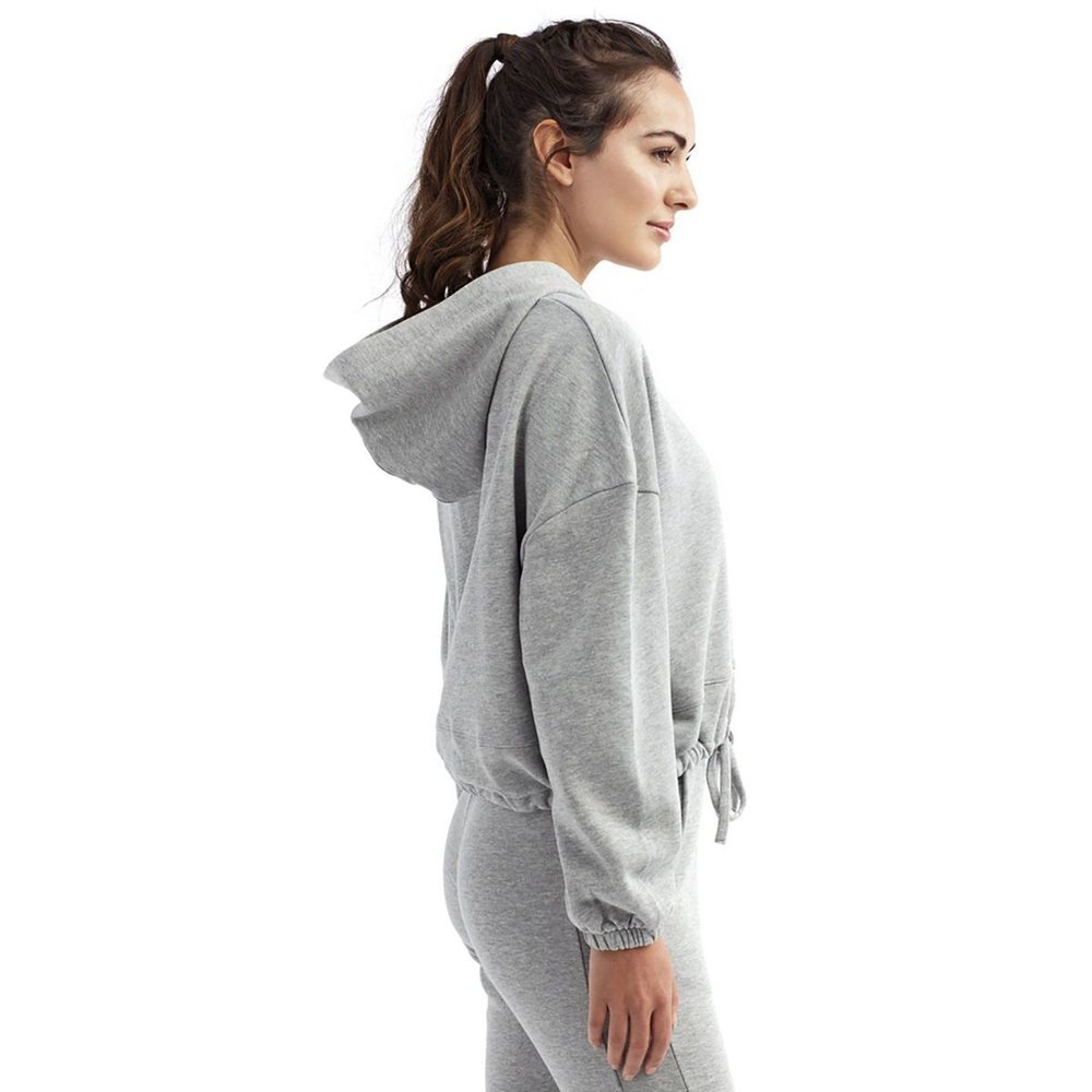 Eco-Conscious Drawstring Hem Hooded Pullover