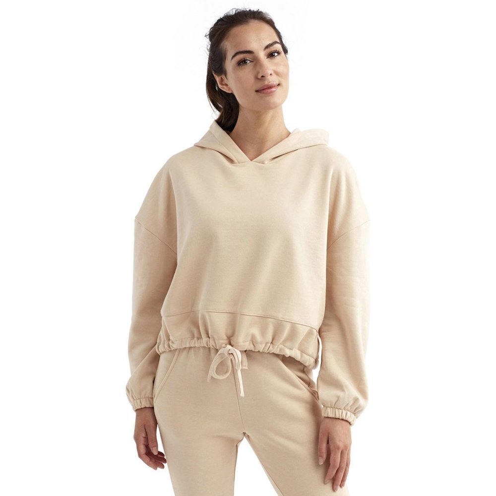 Jersey con capucha y dobladillo con cordón ecológico 