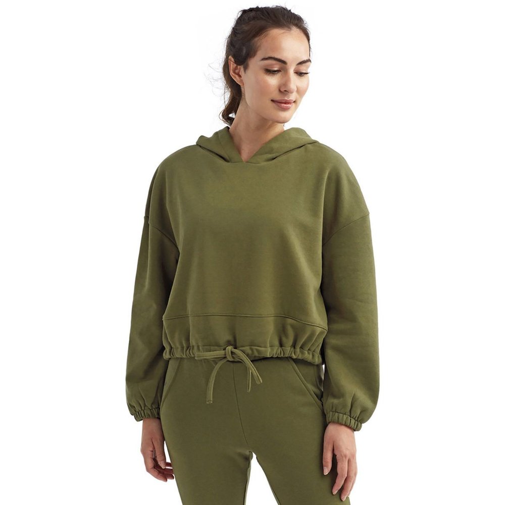 Jersey con capucha y dobladillo con cordón ecológico 